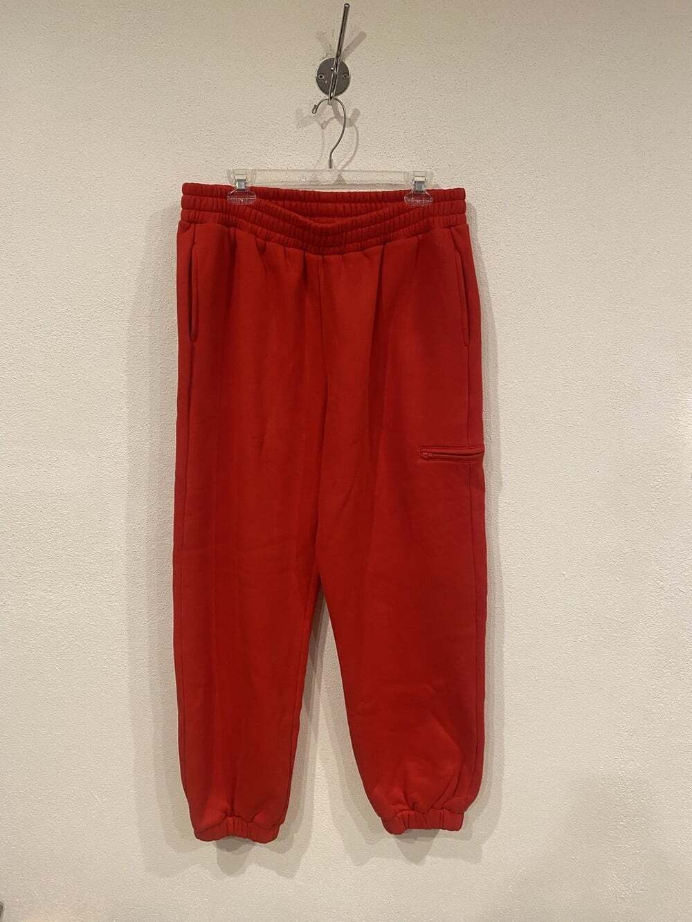 Comfrt Sweatpants Mens XL Red Fleece Joggers Elastic Waist Pockets Casual